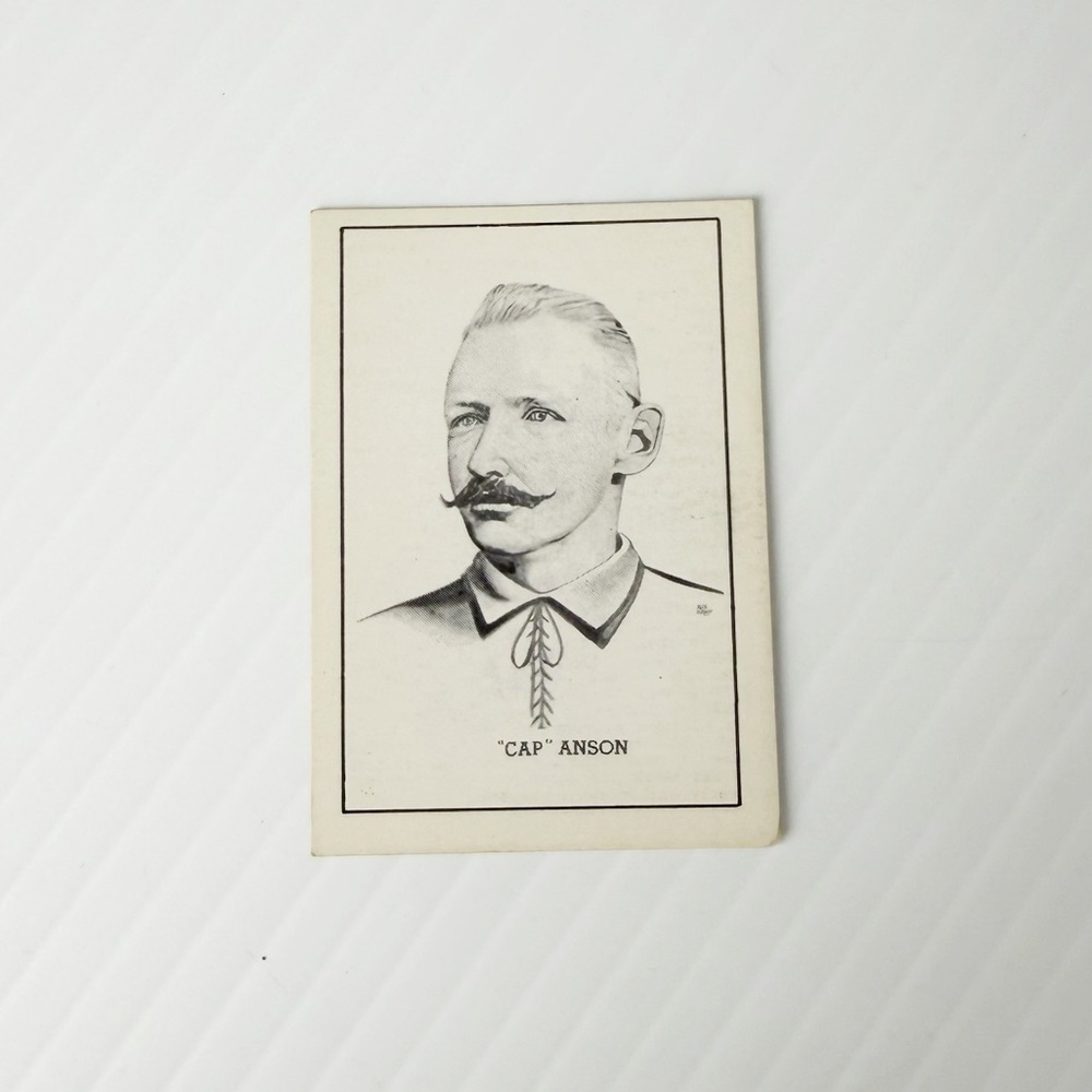 Vintage 1950 Callahan Hall of Fame Cap Anson Baseball Trading Card